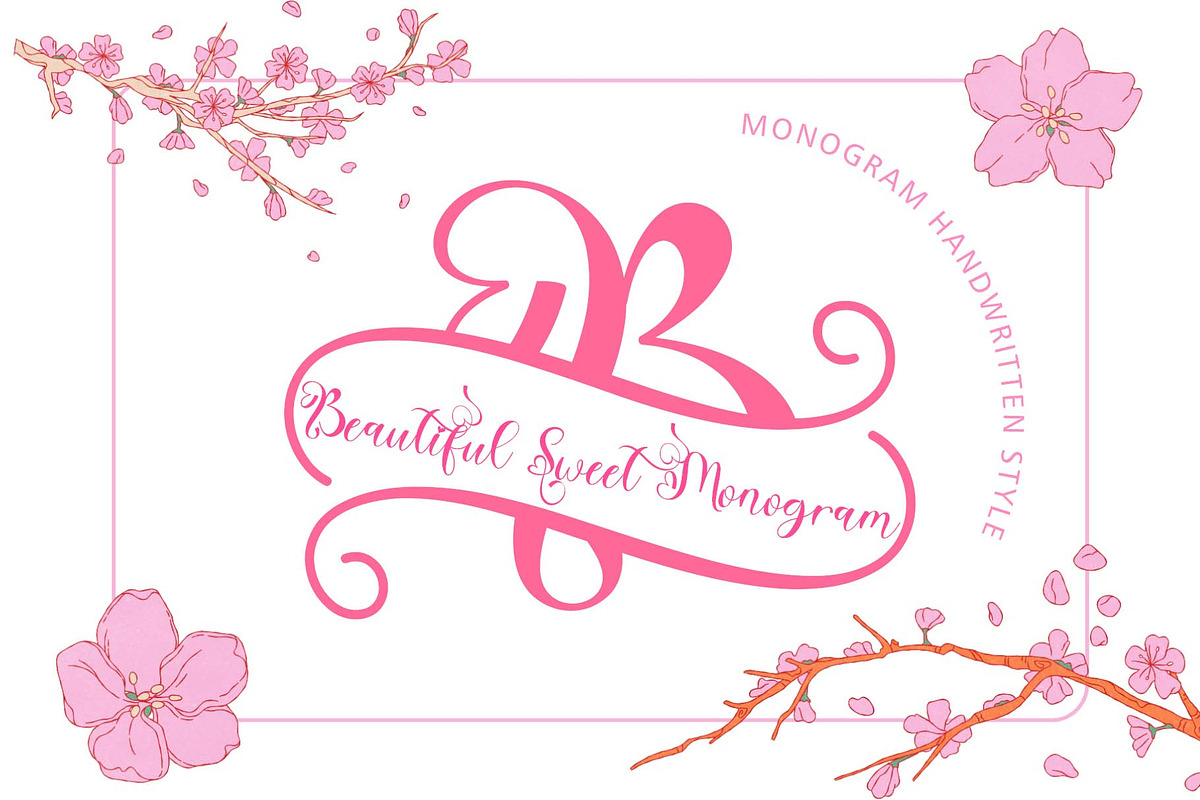 Beautiful Sweet Monogram, a Handwritten Font by Yoga Letter (Photo 1 of 7)