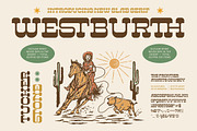 Westburth Western Display Font, a Slab Serif Font by timelesstype.co (Thumbnail 1 of 15)