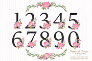 Garden Party Table Number Clipart, an Illustration by Amanda Ilkov (Thumbnail 1 of 5)