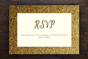 Golden Framed Wedding Invite Pack, a Stationery Template by BF Studios (Thumbnail 3 of 4)