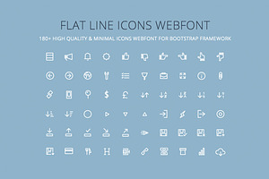 Flat Line Icons Webfont Bootstrap