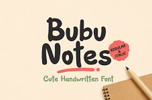Bubu Notes - Cute Handwritten Font