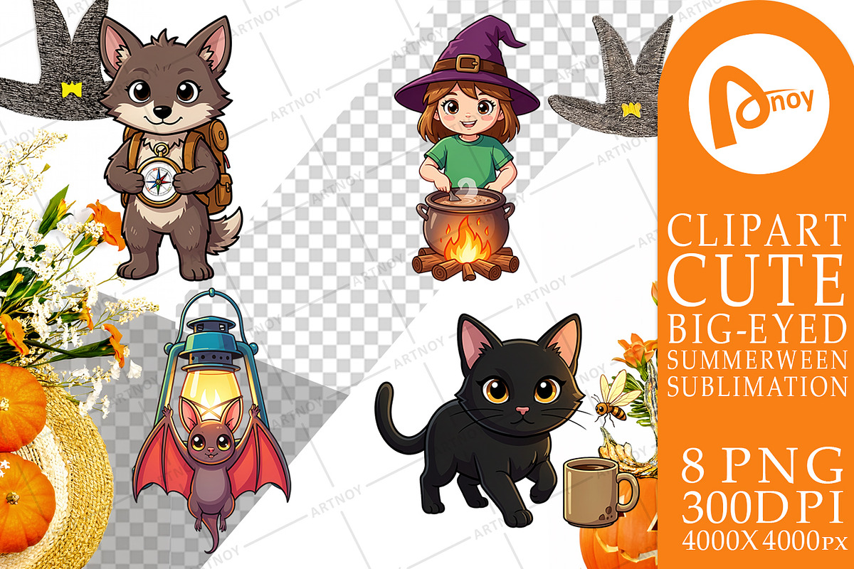 Summerween Sublimation PNG, a Seasonal Illustration by Artnoy (Photo 13 of 18)