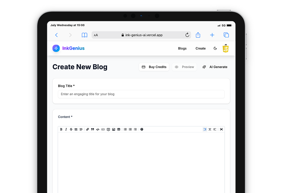 AI Blog Platform - InkGenius, an App Template by Waleed Codes (Photo 30 of 31)
