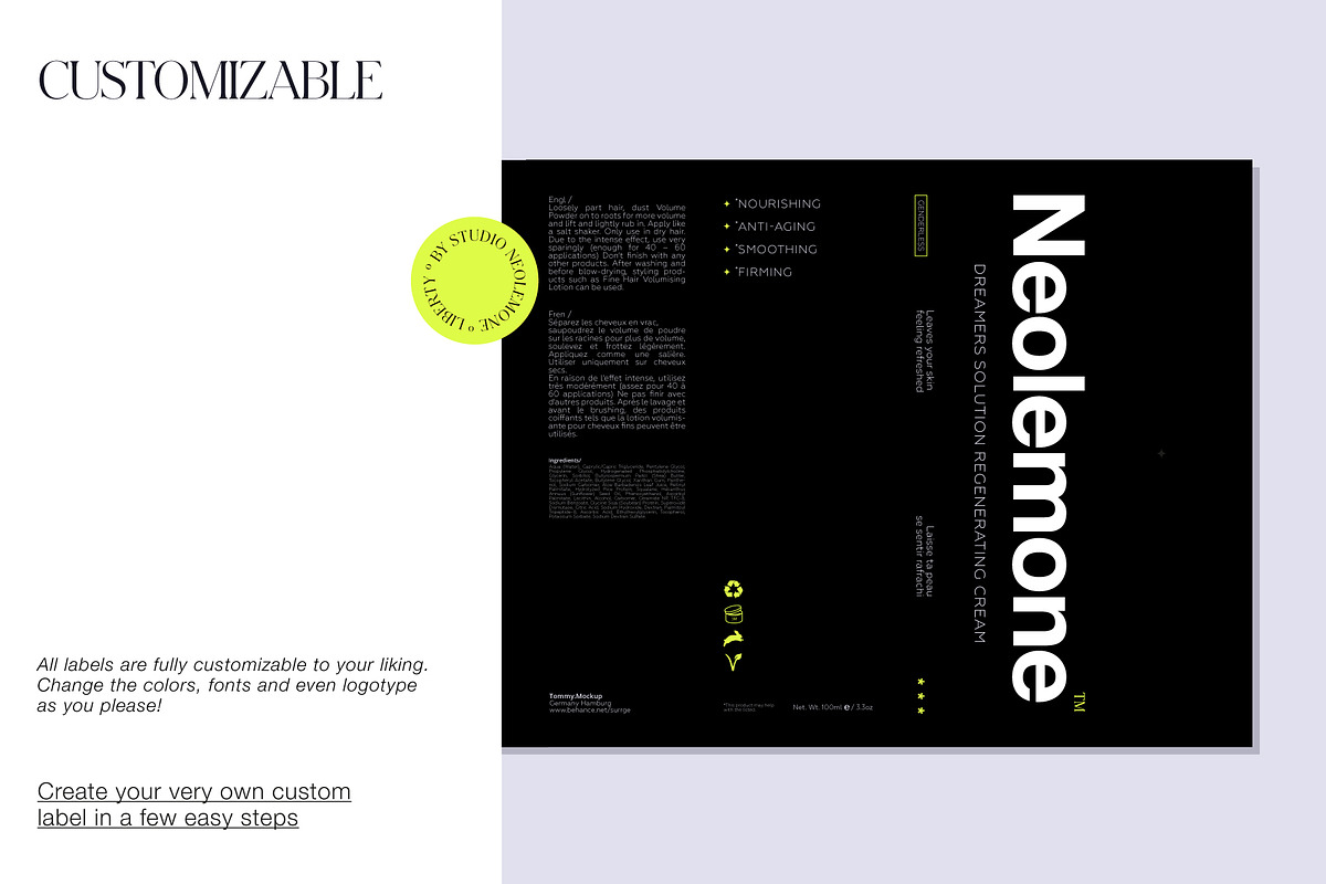 5.5 Printable Labels – V.01 LIBERTY, a Stationery Template by Studio Neolemone (Photo 3 of 11)