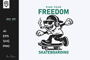 Find Your Freedom Skateboarding, a Sport Illustration by shaondesigns (Thumbnail 1 of 5)