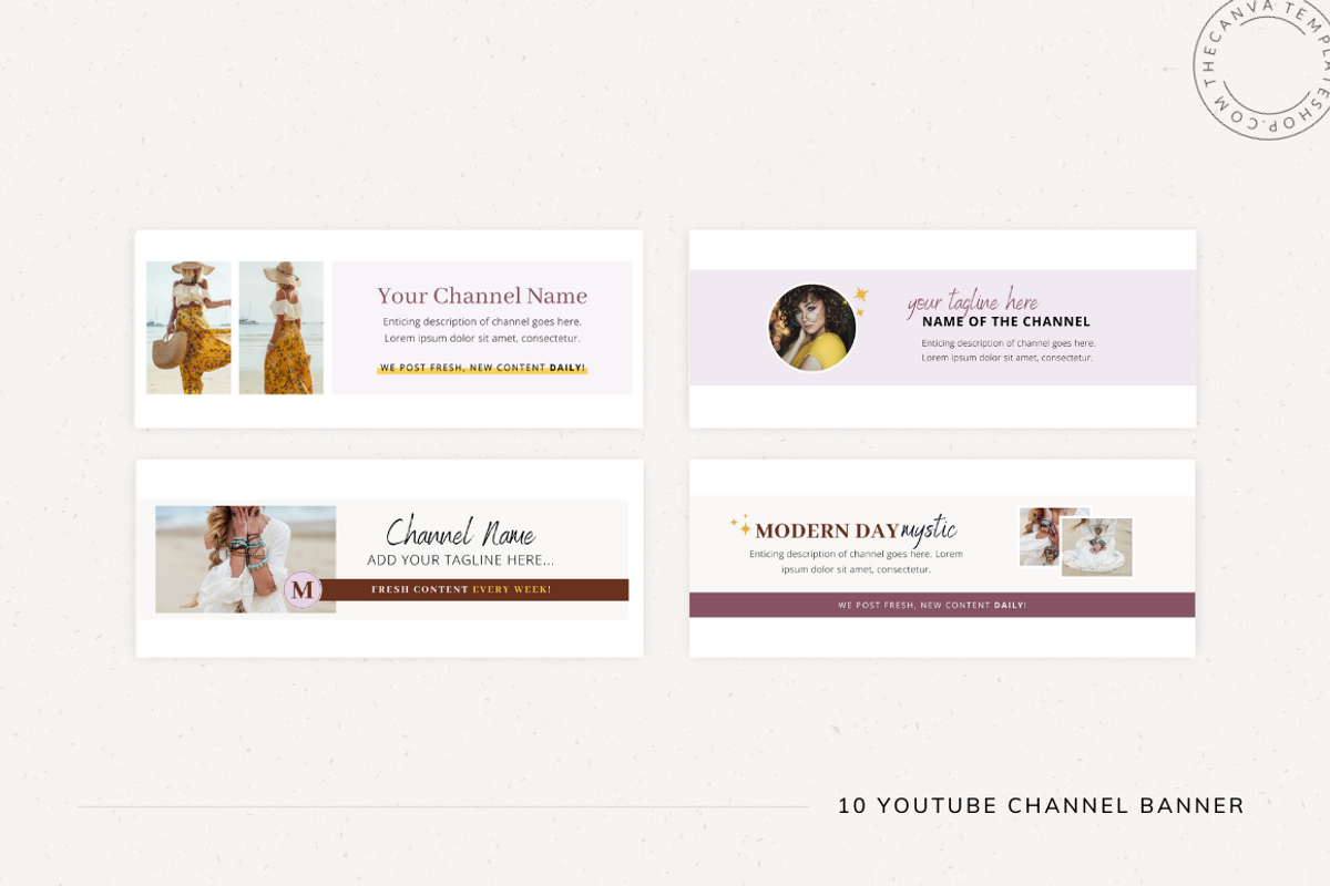 The Melanie YouTube Canva Templates, a Social Media Template by The Canva Template Shop (Photo 4 of 6)