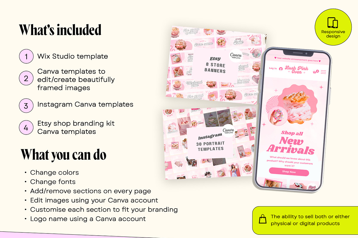 Pink Bakery Wix Website Template, a Wix Template by Template Twist Shop (Photo 4 of 10)