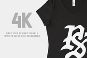 District Made DM1350L Perfect V-Neck, a Shirt Mockup by Pixel Sauce™ (Thumbnail 3 of 7)
