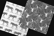 2 zebras seamless pattern, a Pattern Graphic by Crazy nook (Thumbnail 1 of 2)