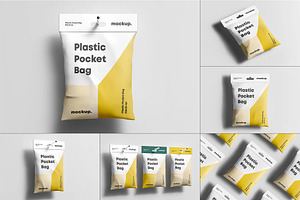Plastic Pocket Bag Mock-up, a Packaging Mockup by zippypixelstudio