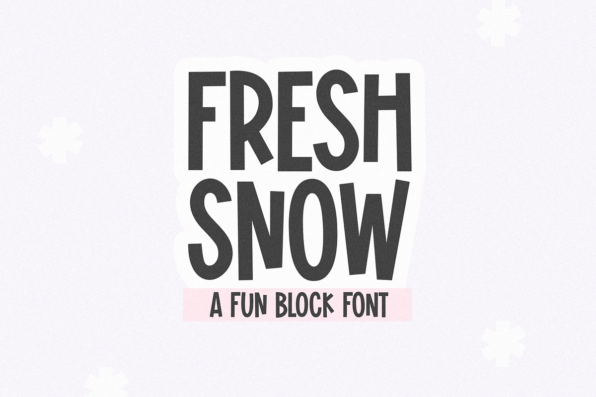 Fresh Snow | Cute Block Font, a Handwritten Font by KA Designs (Photo 1 of 10)