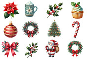 Happy Holidays Christmas Clipart, an Illustration by Designworld (Thumbnail 2 of 5)