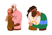 Happy love couples hugging set, a Person Illustration by Good Studio (Thumbnail 6 of 10)