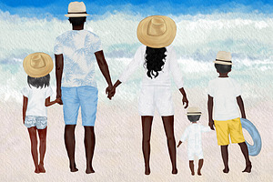 Summer Family Clipart Family Figures