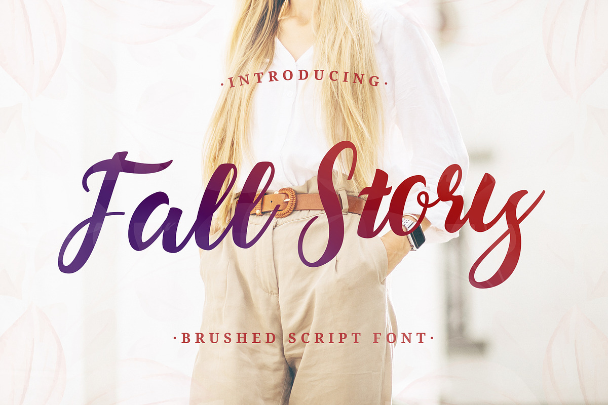 Fall Story - Brushed Script Font, a Script Font by Typefactoryco (Photo 1 of 9)