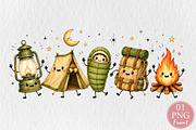 Cute Kawaii Camping Doodle PNG, a Seasonal Illustration by Rose Art (Thumbnail 1 of 4)