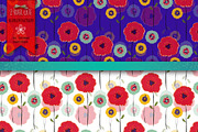 Two Poppies Patterns & Swatches, a Pattern Graphic by Anny Cecilia Walter (Thumbnail 1 of 3)