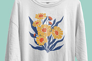 Retro Floral T-Shirt Design, an Object Illustration by Ahluva Studio (Thumbnail 5 of 6)