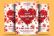 Rose Petals Valentine’s Party Flyer, a Flyer Template by Rafoz (Thumbnail 1 of 3)