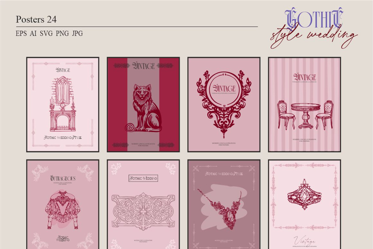 Wedding in GOTHIC style, an Object Graphic by Collection by VY (Photo 11 of 17)