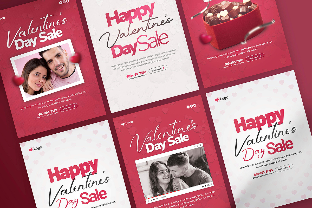 Valentine's Day Flyers Bundle, a Flyer Template by Saman Osama (Photo 7 of 7)