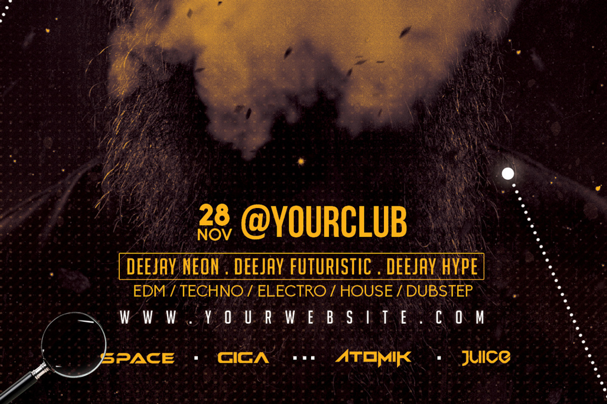 Fluorescent Nation | Flyer Template, a Flyer Template by GIGA-TEMPLATE (Photo 9 of 9)