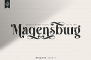 Magensburg | Modern Display Font, a Font by Aluyeah Studio (Thumbnail 1 of 17)