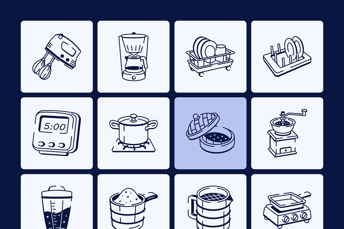 Kitchen Doodle Icon, an Outline Icon by Vectors Market (Photo 7 of 9)