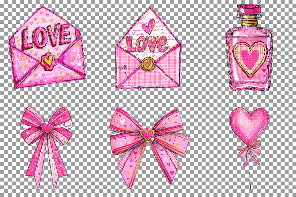 Watercolor Valentine Day Clipart, an Illustration by Sublimation Artist (Photo 4 of 6)