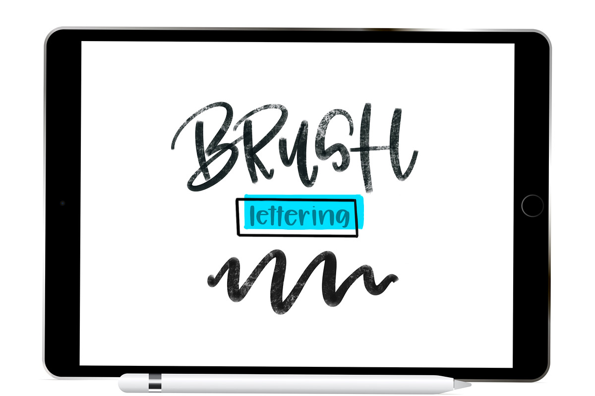 Procreate Brush Lettering Pen, a Brush Add-On by Blue Strawberry Studio (Photo 1 of 5)