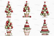 Cute Christmas Topiaries Tree, an Illustration by Craft Nest (Thumbnail 4 of 6)
