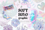 Soft Holo Iridescence 3D Shapes, a Graphic by LarysaZabrotskaya (Thumbnail 1 of 14)