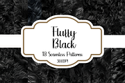 Black Fluffy Seamless Patterns, a Pattern Graphic by PrintablesByFranklyn (Thumbnail 1 of 4)