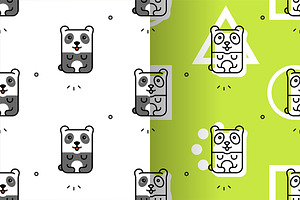 Seamless Pattern With Pandas