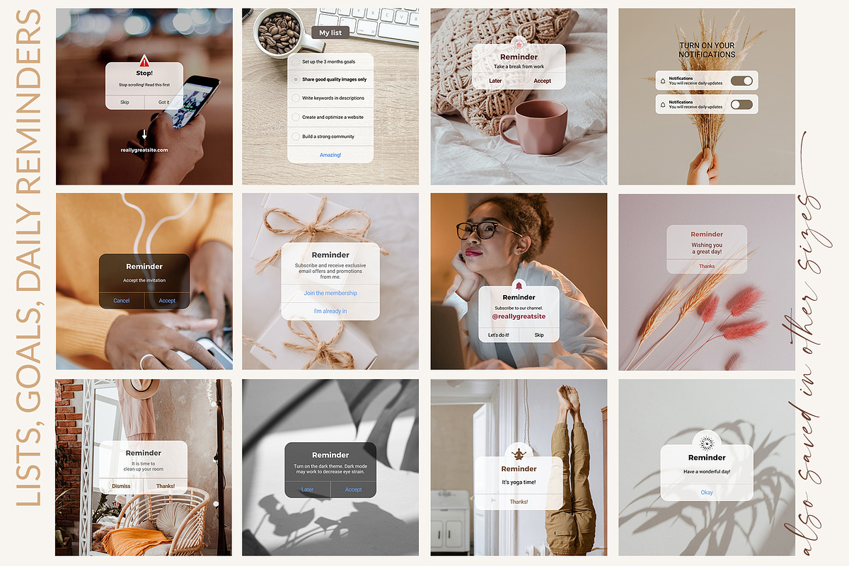 Reminders Canva Templates BUNDLE, a Social Media Template by ilonitta (Photo 11 of 14)