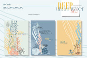 Deep underwater sea, an Animal Illustration by Collection by VY (Thumbnail 6 of 14)