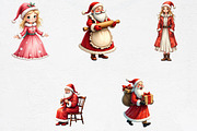 Adorable Watercolor Christmas Mrs. C, an Illustration by CrexoraLab (Thumbnail 3 of 5)