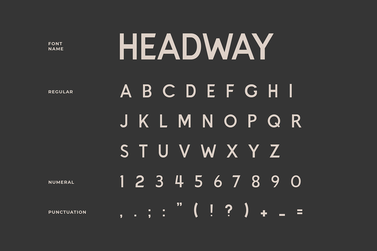 Headway Display Sans Serif Font, a Sans Serif Font by UICreative (Photo 5 of 5)