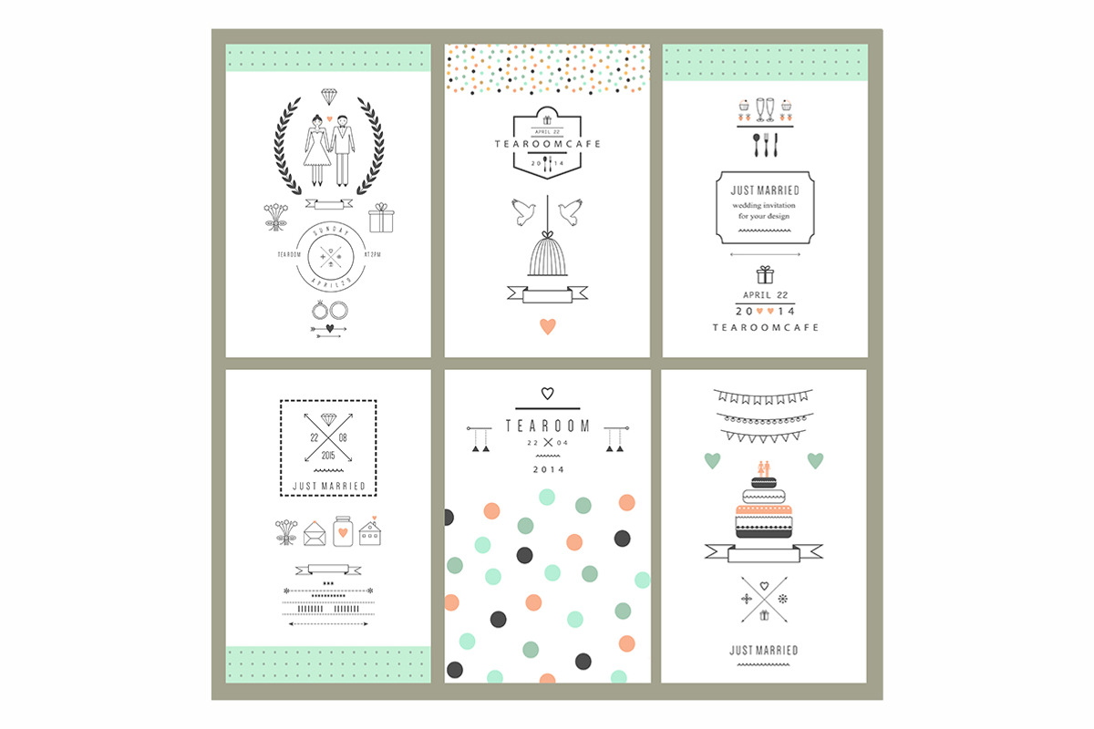 18 templates of invitations VECTOR, a Card Template by Lera Efremova (Photo 2 of 4)