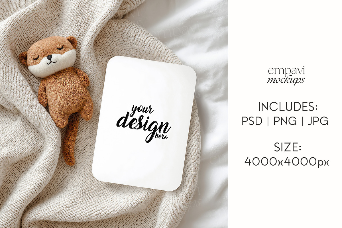 5x7 Baby Milestone Card Mockup, a Mockup by EmpaviMockups (Photo 3 of 6)