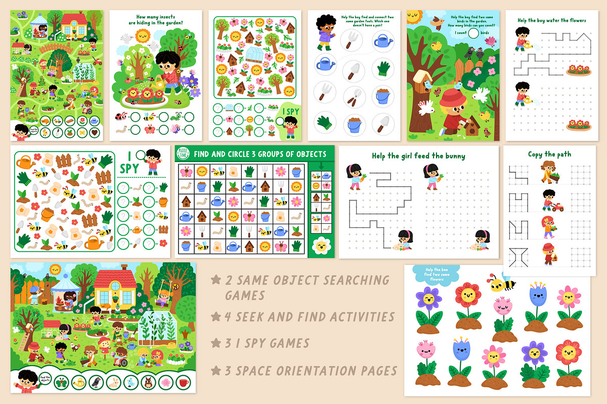 Garden games and activities for kids, an Education Illustration by Lexi Claus (Photo 4 of 15)