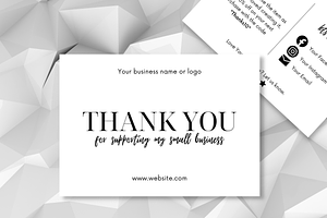 Thank You Card Canva Template