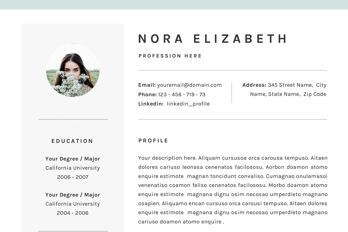 Creative Resume CV Templates, a Resume Template by GResume (Photo 6 of 7)