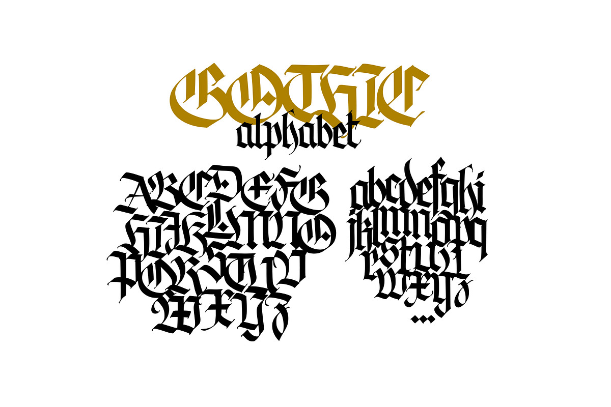 Gothic vector letters, an Object Graphic by GeekClick (Photo 2 of 8)