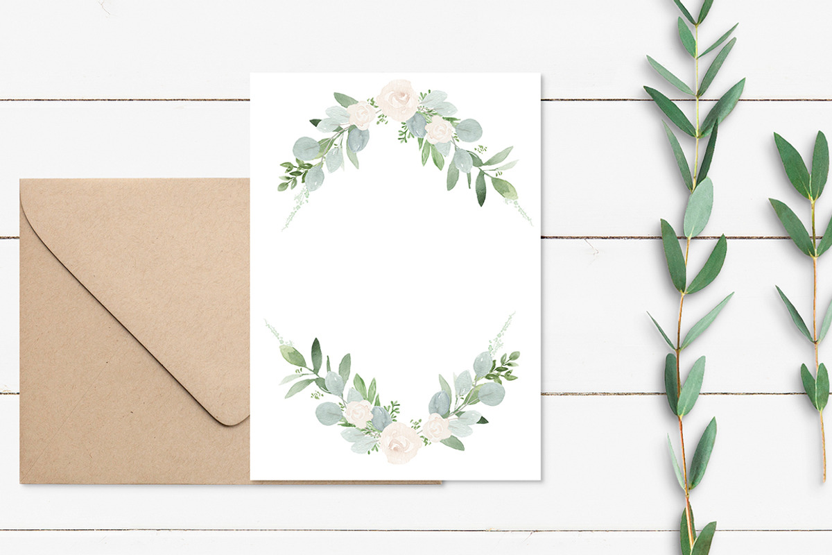 Greenery & Blush Watercolor Florals, a Decorative Illustration by DailyMiracleDigitals,LLC (Photo 2 of 6)