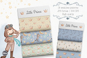 Little Prince clip arts and patterns, an Illustration by Tita Creative Studio (Thumbnail 6 of 6)