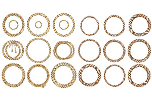 Set of round vector frames from, an Illustration by ZinetroN