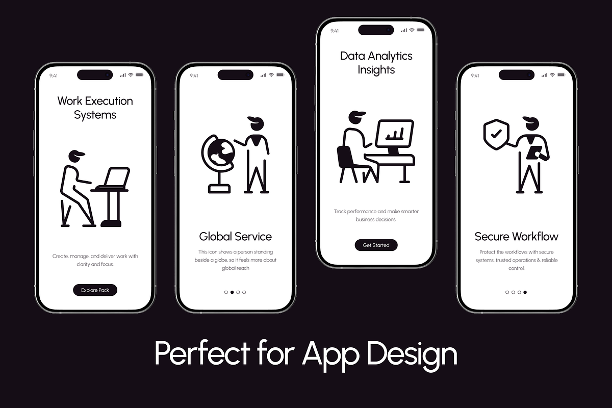 Work and Services Icon Set Bundle, a Solid Icon by Prosymbols (Photo 4 of 9)