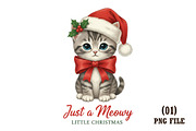 Christmas Vintage Cat Santa PNG, an Illustration by DreamArtGraphic (Thumbnail 1 of 6)